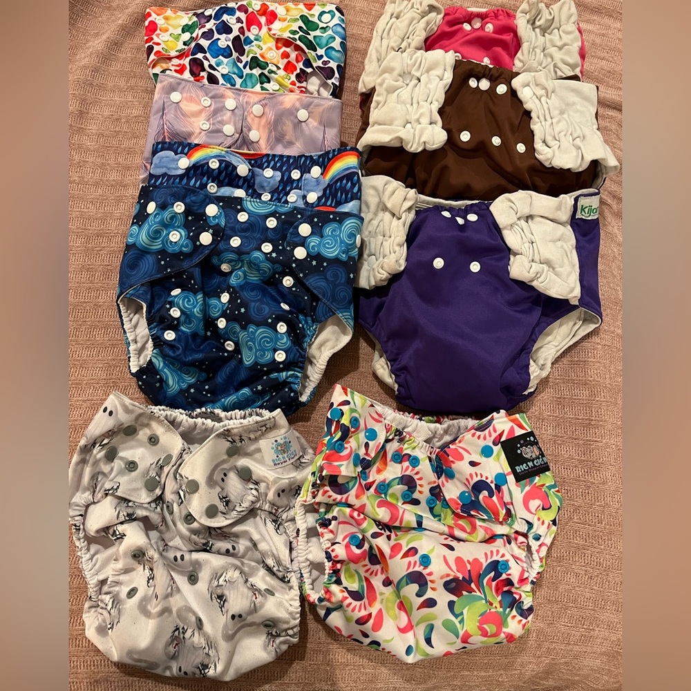 Big Kid Cloth Diaper/Pull Up Lot of 9 multiple brands